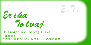 erika tolvaj business card